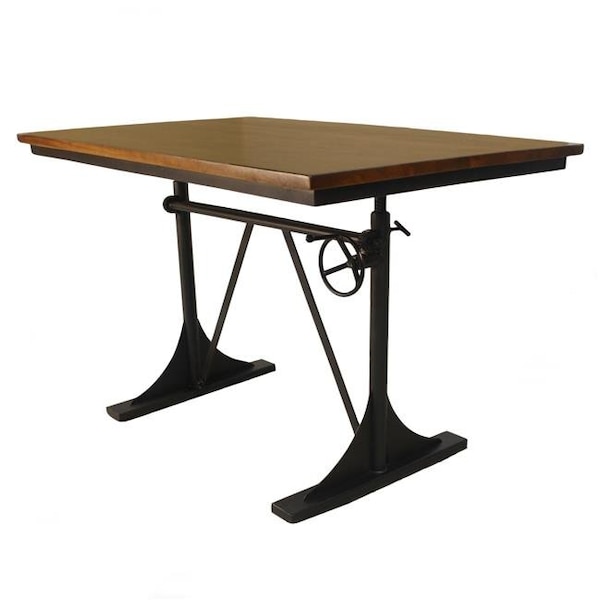 Carolina Cottage SD3048ELMBLK Brio Sit or Stand Adjustable Desk; Elm & Black - 48 x 30 x 30 in. SD3048ELMBLK - main